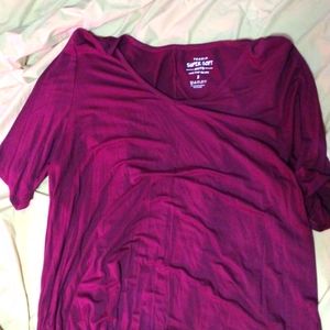Torrid size 3 long shirt burgundy colored.